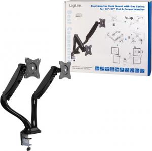 LogiLink Uchwyt biurkowy na 2 monitory 13" - 27" (BP0041) 4