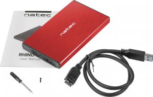 Kieszeń Natec 2.5" SATA - USB 3.0 Rhino Go Czerwona (NKZ-1279) 7