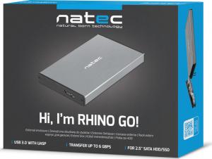 Kieszeń Natec 2.5" SATA - USB 3.0 Rhino Go Szara (NKZ-1281) 6
