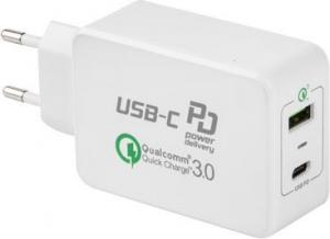 Ładowarka Natec sieciowa Extreme Media NUC-1177 240V 2x USB 5V/3A PD + Quick Charge 3.0 1
