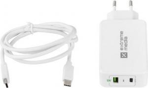 Ładowarka Natec sieciowa Extreme Media NUC-1177 240V 2x USB 5V/3A PD + Quick Charge 3.0 2