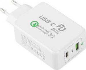 Ładowarka Natec sieciowa Extreme Media NUC-1177 240V 2x USB 5V/3A PD + Quick Charge 3.0 3