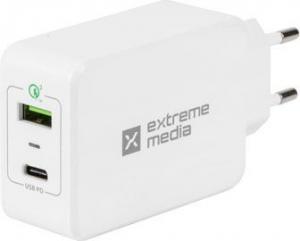 Ładowarka Natec sieciowa Extreme Media NUC-1177 240V 2x USB 5V/3A PD + Quick Charge 3.0 4
