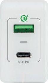 Ładowarka Natec sieciowa Extreme Media NUC-1177 240V 2x USB 5V/3A PD + Quick Charge 3.0 5