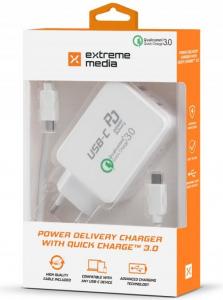 Ładowarka Natec sieciowa Extreme Media NUC-1177 240V 2x USB 5V/3A PD + Quick Charge 3.0 6