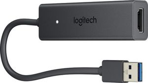Adapter USB Logitech KMI-WDC-LOG-023 USB - HDMI Czarny  (939-001553) 1