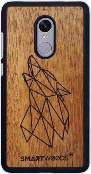 SmartWoods Case Etui Drewniane Wolf Xiaomi Redmi Note 4 1