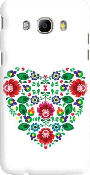 FunnyCase ETUI NADRUK KWIATY SERCE BIAŁY SAMSUNG GALAXY J5 2016 1