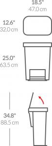 Kosz na śmieci Simplehuman Liner Pocket na pedał 45L czarny (CW1385) 2