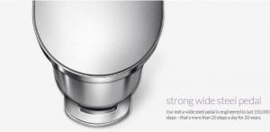 Kosz na śmieci Simplehuman Slim na pedał 45L stal nierdzewna (CW2044) 2