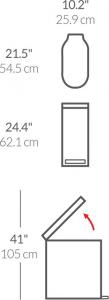 Kosz na śmieci Simplehuman Slim na pedał 45L stal nierdzewna (CW2044) 5