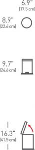 Kosz na śmieci Simplehuman na pedał 3L biały (CW1856CB) 6
