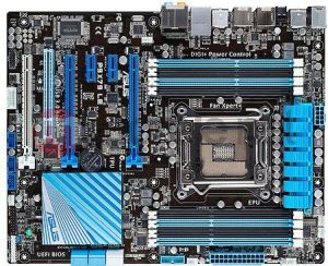 Płyta główna Asus P9X79 LE/C/SI Intel X79 LGA 2011 (3xPCX/DZW/GLAN/SATA3/USB3/RAID/DDR3/SLI/CROSSFIRE) (P9X79 LE/C/SI) 1