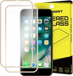 Wozinsky Szkło hartowane iPhone 8 Plus / 7 Plus Wozinsky osłona na cały ekran oraz nakładką na tył z aluminiową ramką złoty 1