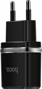 Ładowarka GSM City ŁADOWARKA SIECIOWA 2xUSB HOCO 2.4A + LIGHTNING ZESTAW CZARNY 3