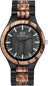 Zegarek Giacomo Design Drewniany Męski GD08301 czarno-brązowy 1