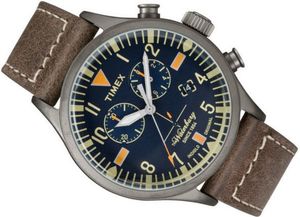 Zegarek Timex Męski TW2P84100 Waterbury Collection Chrono brązowy 2