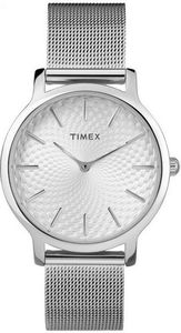 Zegarek Timex Damski TW2R36200 Metropolitan 34 Slim srebrny 1