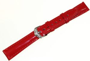 Hirsch Skórzany wodoodporny pasek do zegarka 14 mm HIRSCH Patent Leather 01636120-2-14 4