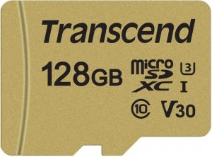 Karta Transcend 500S MicroSDXC 128 GB Class 10 UHS-I/U3 V30 (TS128GUSD500S) 1
