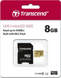Karta Transcend 500S MicroSDHC 8 GB Class 10 UHS-I/U1 V30 (TS8GUSD500S) 2