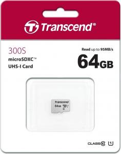 Karta Transcend 300S MicroSDXC 64 GB Class 10 UHS-I/U1 V30 (TS64GUSD300S) 2