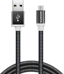 Kabel USB ADATA USB-mUSB 200cm czarny alu-knit (AMUCAL-200CMK-CBK) 1