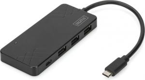 HUB USB Digitus /Koncentrator 3-portowy USB 3.0 SuperSpeed z Typ-C Power Delivery (DA-70244) 1