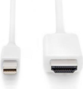 Kabel Digitus DisplayPort Mini - HDMI 2m biały (AK-340304-020-W) 2