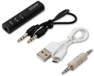 Adapter bluetooth Savio TR-11/B minijack 3,5mm czarny 3