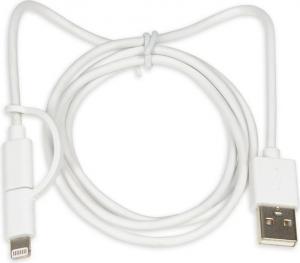 Kabel USB iBOX USB-A - Lightning 1 m Biały (IKUML2W1) 1