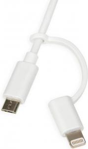Kabel USB iBOX USB-A - Lightning 1 m Biały (IKUML2W1) 2