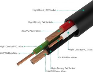 Kabel USB Aukey USB-A - 1 m Czarny (CB-MD1) 4