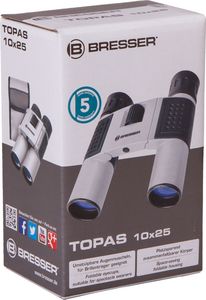 Lornetka Bresser Lornetka Bresser Topas 10x25, srebrny 2