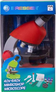 Bresser Mikroskop Junior 40x-640x, czerwony 2