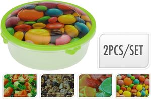 Komplet 2 Okrągłych Pojemników Mix Wzór 2