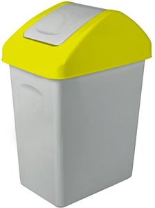 Kosz na śmieci Branq do segregacji uchylny 25L żółty (BRA000147) 1