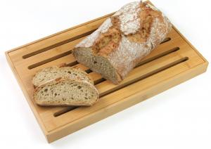 Deska do krojenia KingHoff z tacą na okruszki bambusowa 38x23.5cm 3