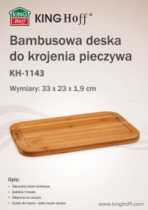Deska do krojenia KingHoff bambusowa 33x23cm 3