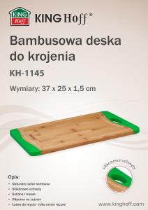 Deska do krojenia KingHoff bambusowa 37x25cm 3