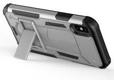 Bushbuck CASE ETUI ZIZO HYBRID TRANSFORMER Z PODSTAWKĄ IPHONE X SREBRNY 2