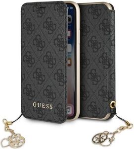 Guess GUESS BOOK CASE 4G CHARMS COLLECTION GUFLBKPXGF4GGR IPHONE X SZARY 1
