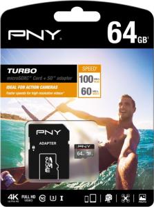 Karta PNY MicroSD 64 GB Class 10  (SDU64GTUR-1-EF) 1