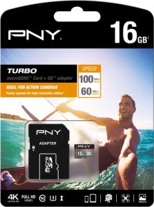 Karta PNY Turbo MicroSD 16 GB Class 10 UHS-I/U1  (SDU16GTUR-1-EF) 1