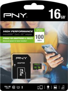 Karta PNY MicroSD 16 GB Class 10  (SDU16GHIGPER-1-EF) 1