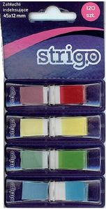 Strigo Zakładki indeksujące 45x12mm 4 kolory STRIGO 1