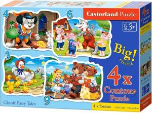 Castorland Puzzle 4w1 - Klasyczne bajki (005086) 1