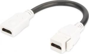 Digitus Moduł Keystone HDMI z kablem 12cm, łącznik do gniazd i pustych paneli, żeński/żeński, biały (DN-93403) 1