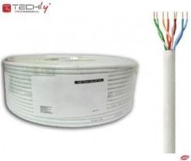 Techly Kabel instalacyjny skrętka U/UTP Cat5e 4x2 linka CCA 100m szary -026067 1