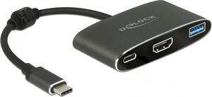 Adapter USB Delock USB-C - HDMI Czarny  (62991) 1